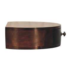 Artisan Furniture California Walnut Wall Mounted Rounded Bedside
