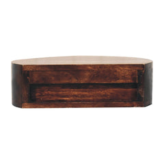 Artisan Furniture California Walnut Wall Mounted Rounded Bedside
