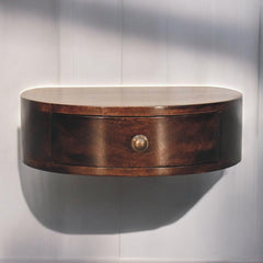 Artisan Furniture California Walnut Wall Mounted Rounded Bedside