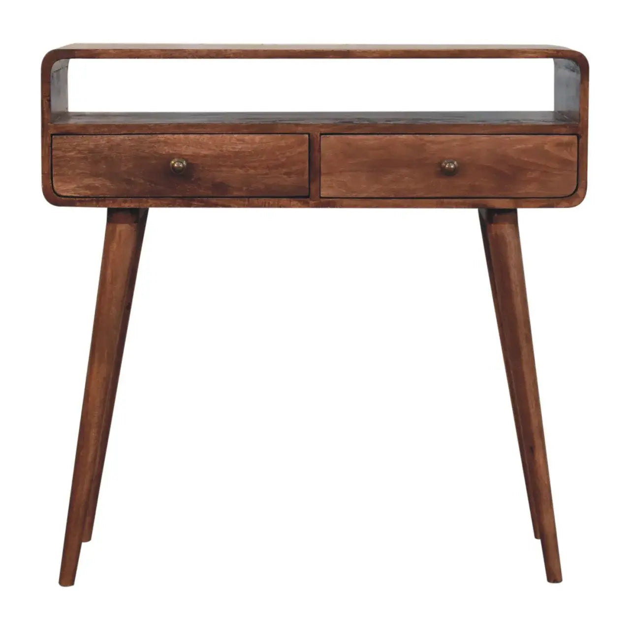 Artisan Furniture Curved Honey Caramel Console Table - Artisan Furniture - Flyclothing LLC