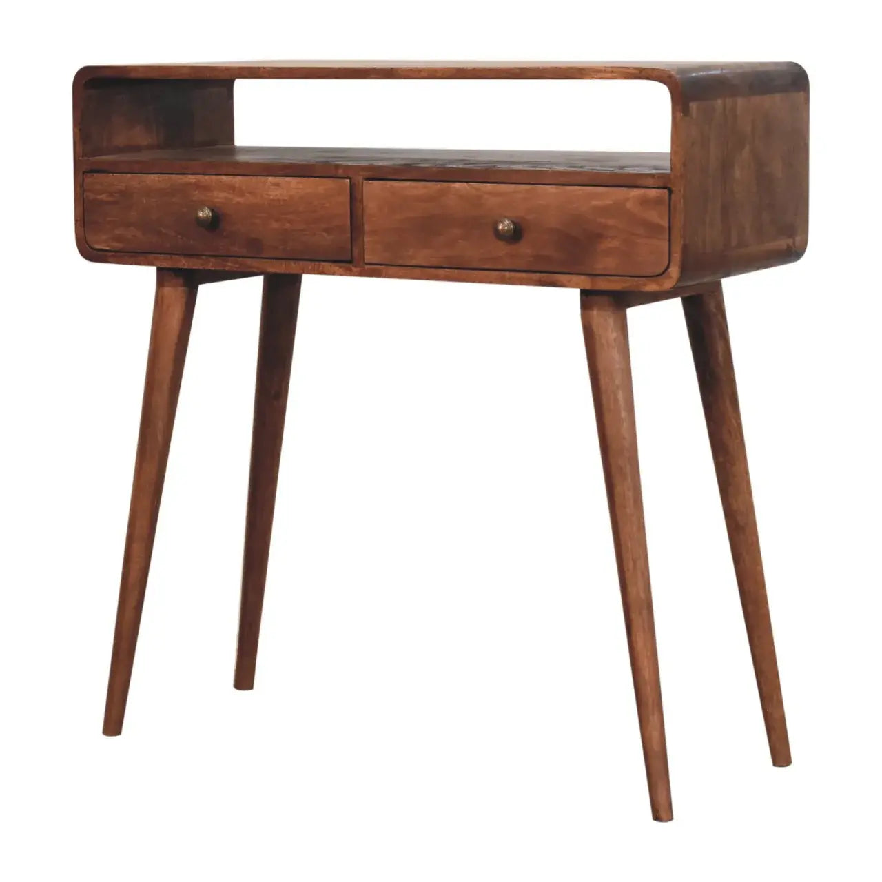 Artisan Furniture Curved Honey Caramel Console Table - Artisan Furniture - Flyclothing LLC
