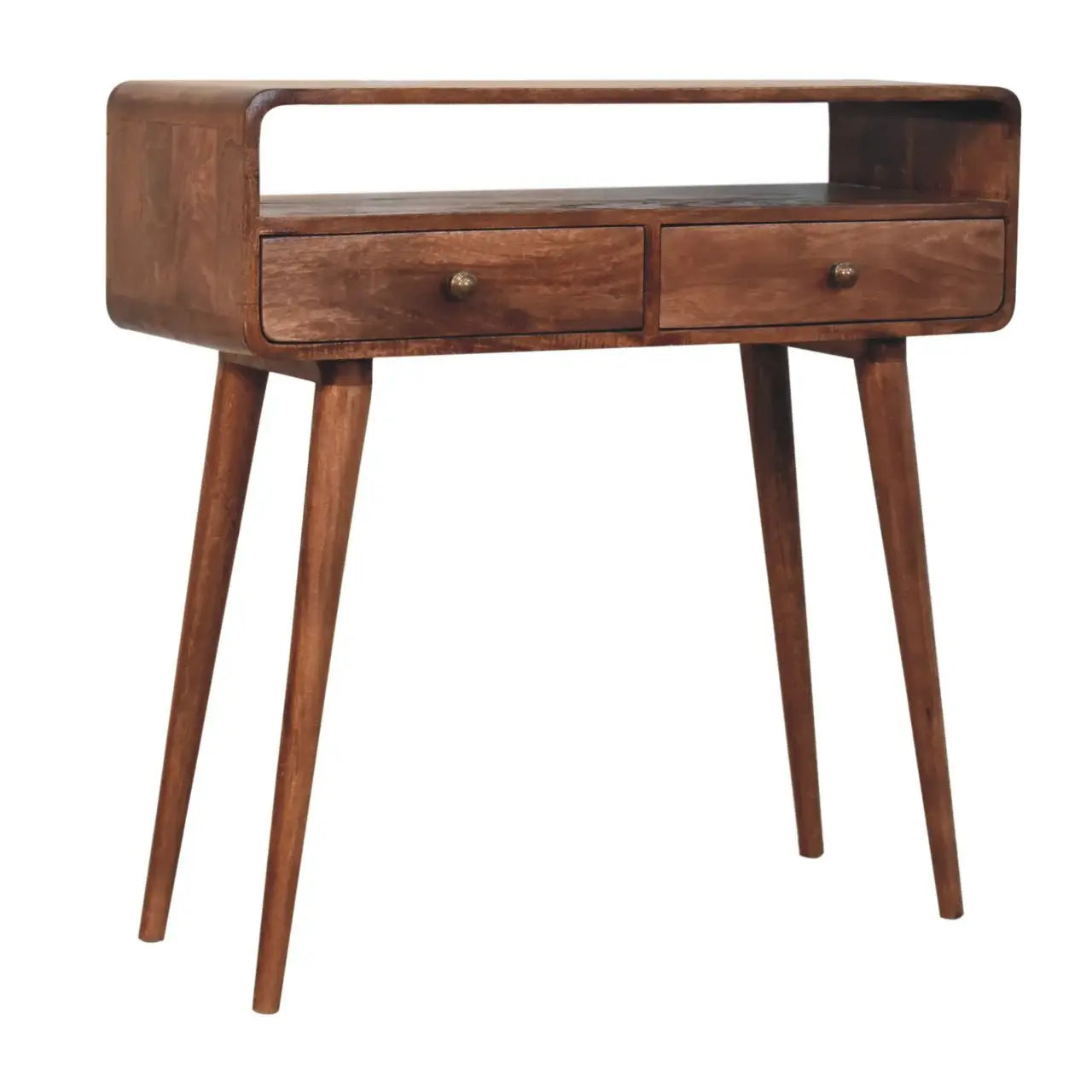 Artisan Furniture Curved Honey Caramel Console Table - Artisan Furniture - Flyclothing LLC