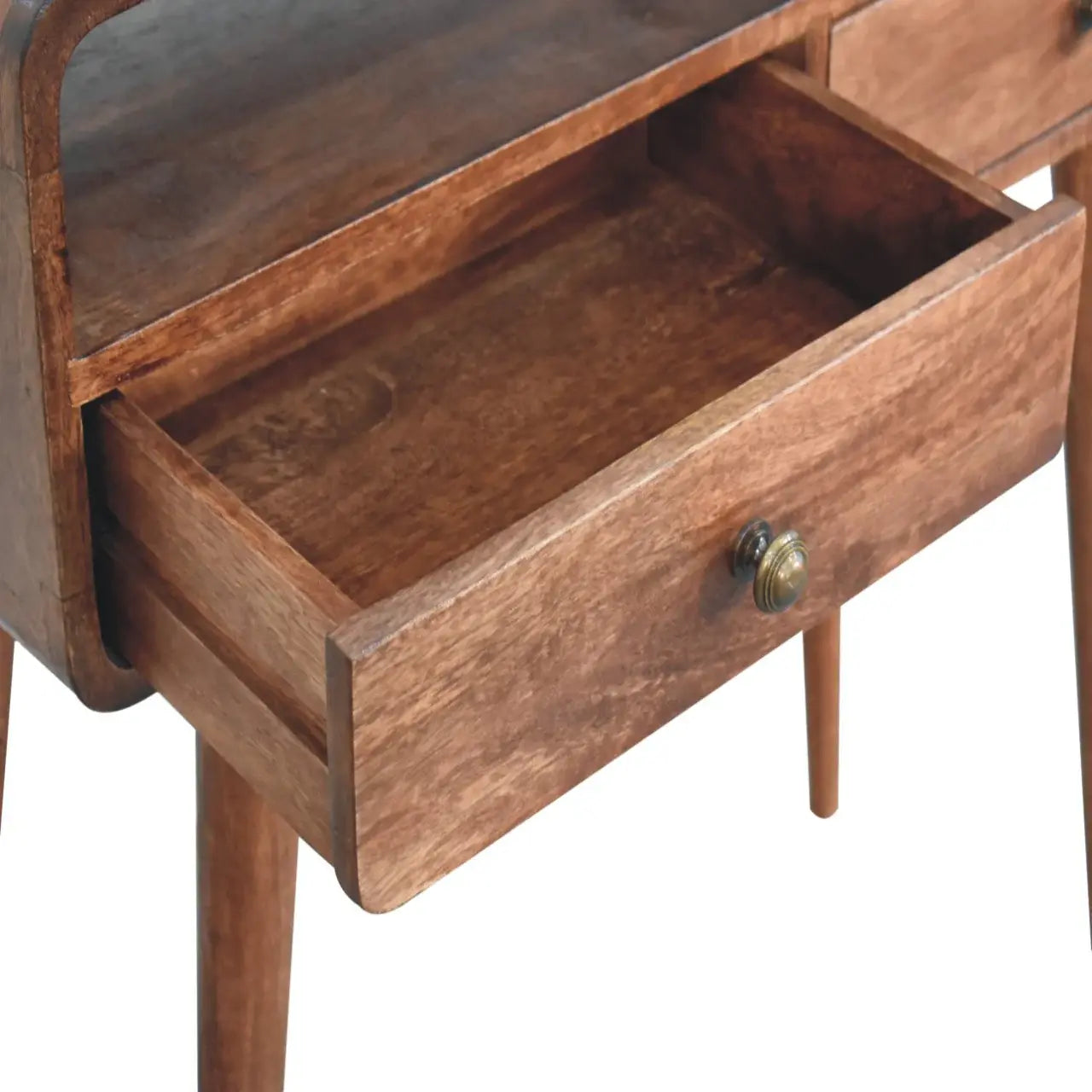 Artisan Furniture Curved Honey Caramel Console Table - Artisan Furniture - Flyclothing LLC