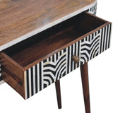 Honey Caramel Edessa Bone Inlay Console Table - Artisan Furniture - Flyclothing LLC