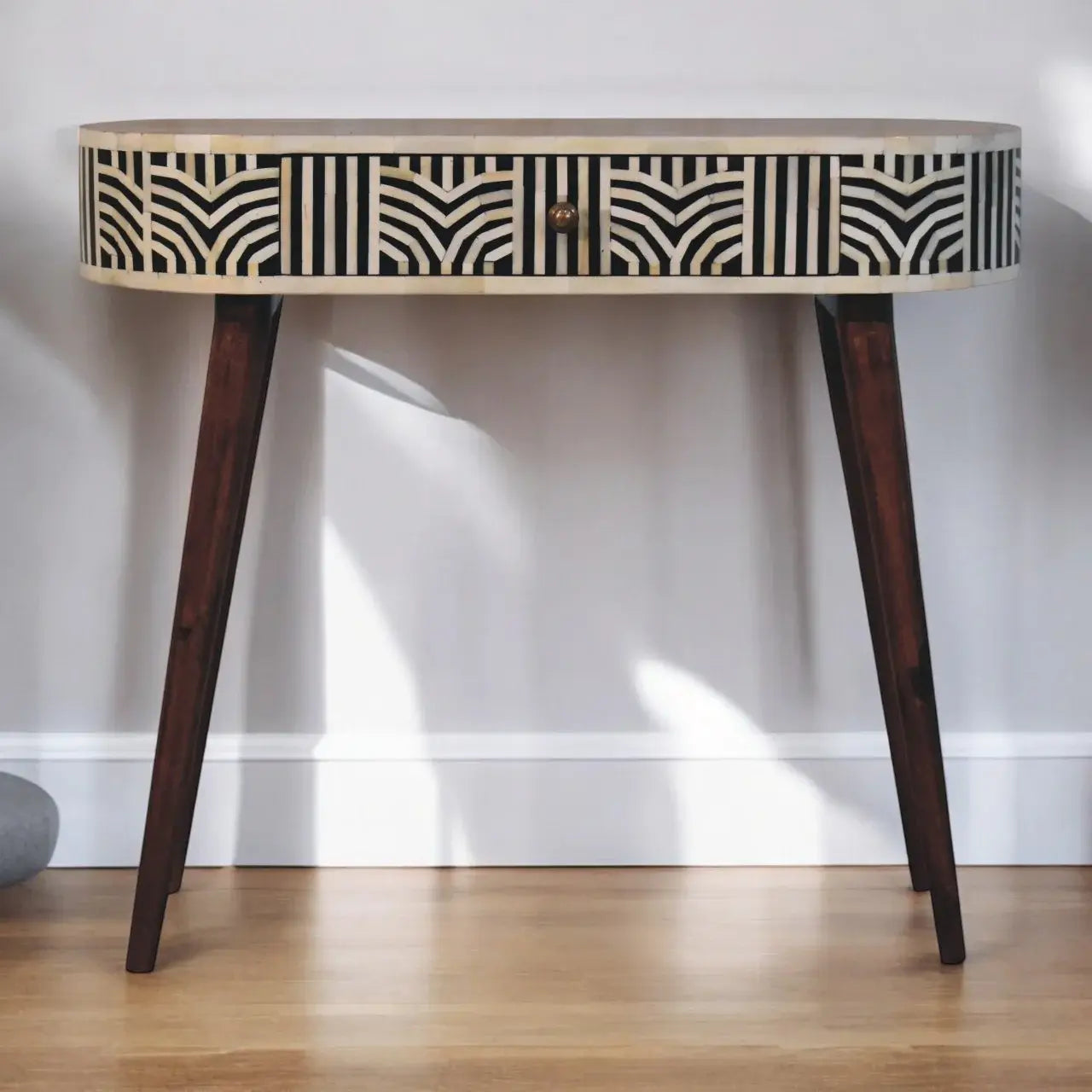 Honey Caramel Edessa Bone Inlay Console Table - Artisan Furniture - Flyclothing LLC