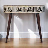 Honey Caramel Edessa Bone Inlay Console Table - Artisan Furniture - Flyclothing LLC