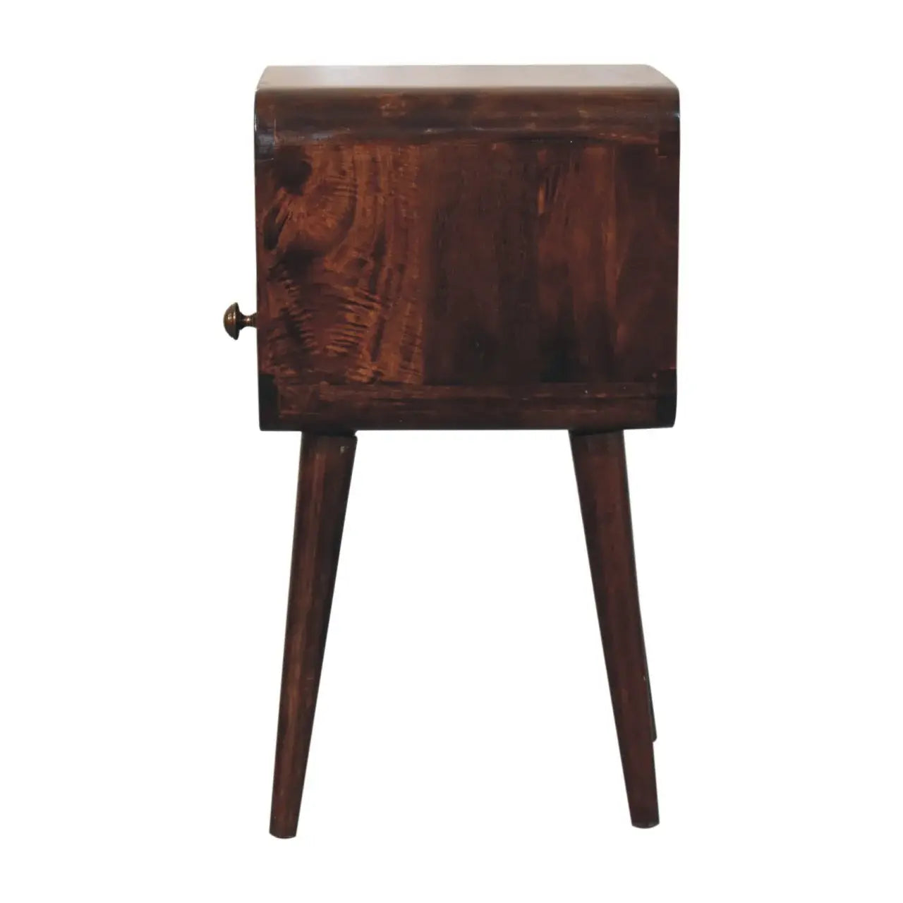 Artisan Furniture Mini California Walnut Curved Bedside with Open Slot - Artisan Furniture - Flyclothing LLC