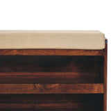 Artisan Furniture California Walnut & Mud Linen Pull out Shoe Bench - Artisan Furniture - Flyclothing LLC