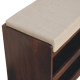 Artisan Furniture California Walnut & Mud Linen Pull out Shoe Bench - Artisan Furniture - Flyclothing LLC