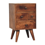Artisan Furniture Honey Caramel Nordic Style 4 Drawer Multi Bedside - Artisan Furniture - Flyclothing LLC