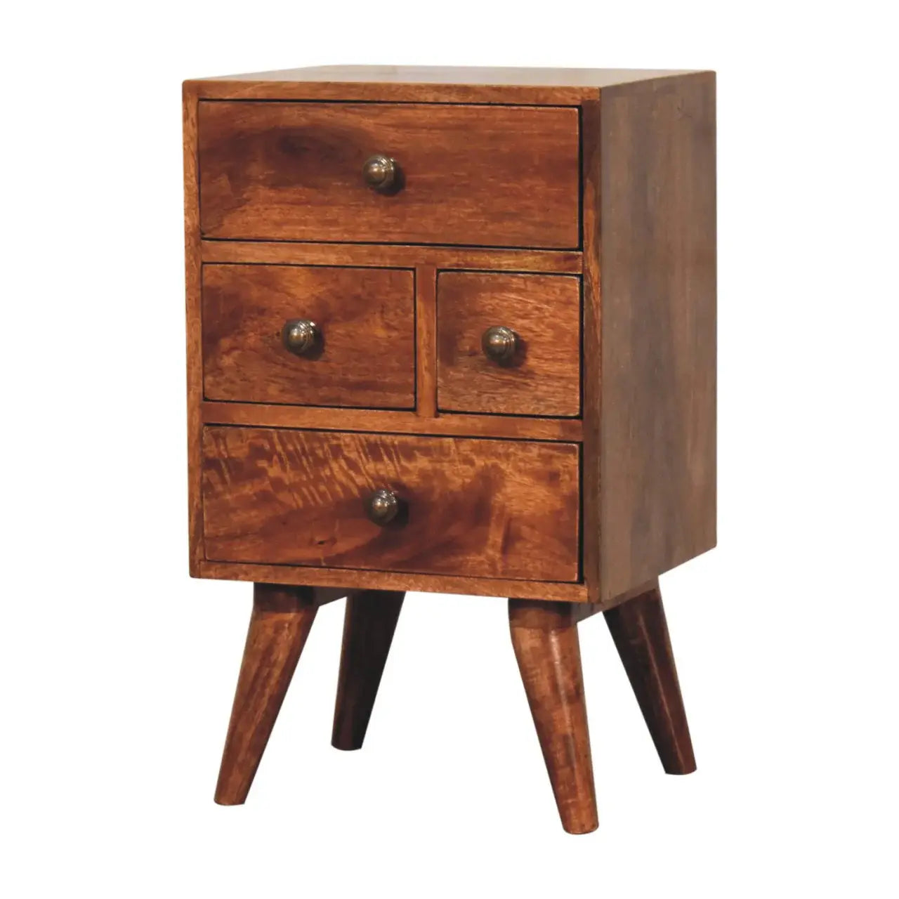 Artisan Furniture Honey Caramel Nordic Style 4 Drawer Multi Bedside - Artisan Furniture - Flyclothing LLC