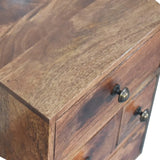Artisan Furniture Honey Caramel Nordic Style 4 Drawer Multi Bedside - Artisan Furniture - Flyclothing LLC