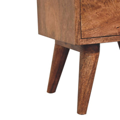 Artisan Furniture Honey Caramel Nordic Style 4 Drawer Multi Bedside