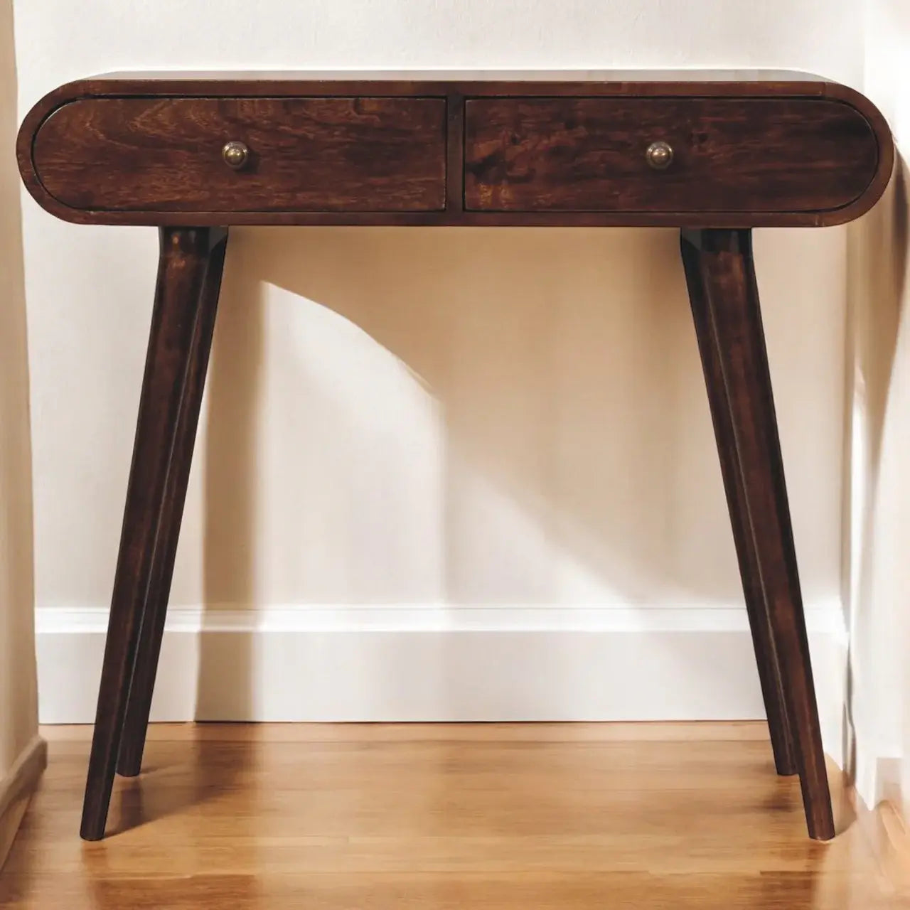 Artisan Furniture California Walnut Curved Edge Console Table - Artisan Furniture - Flyclothing LLC