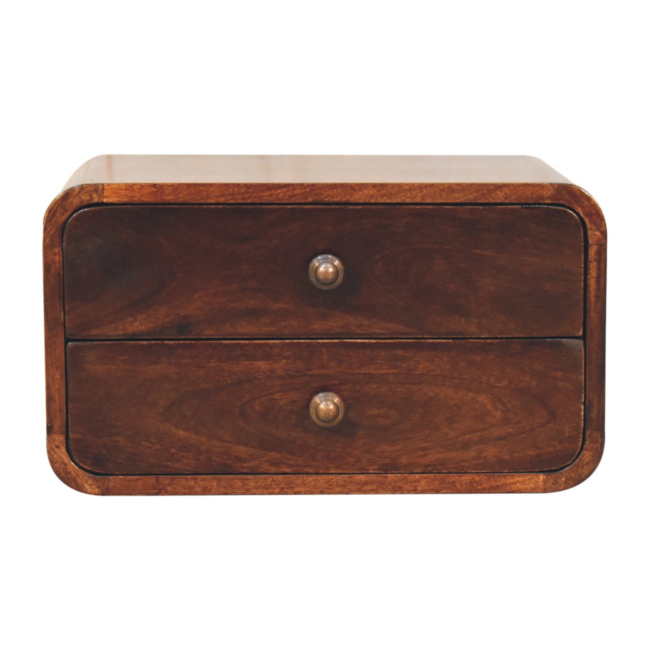 Artisan Furniture Curved California Walnut Wall Mounted Bedside - Artisan Furniture - Flyclothing LLC
