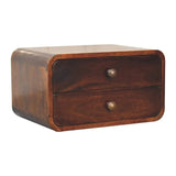 Artisan Furniture Curved California Walnut Wall Mounted Bedside - Artisan Furniture