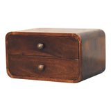 Artisan Furniture Curved California Walnut Wall Mounted Bedside - Artisan Furniture