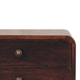 Artisan Furniture Curved California Walnut Wall Mounted Bedside - Artisan Furniture - Flyclothing LLC