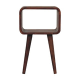 Artisan Furniture Mini Honey Caramel Curved Open Bedside - Artisan Furniture - Flyclothing LLC