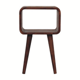 Artisan Furniture Mini Honey Caramel Curved Open Bedside - Artisan Furniture - Flyclothing LLC