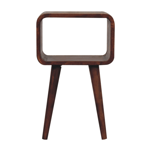 Artisan Furniture Mini Honey Caramel Curved Open Bedside - Artisan Furniture - Flyclothing LLC
