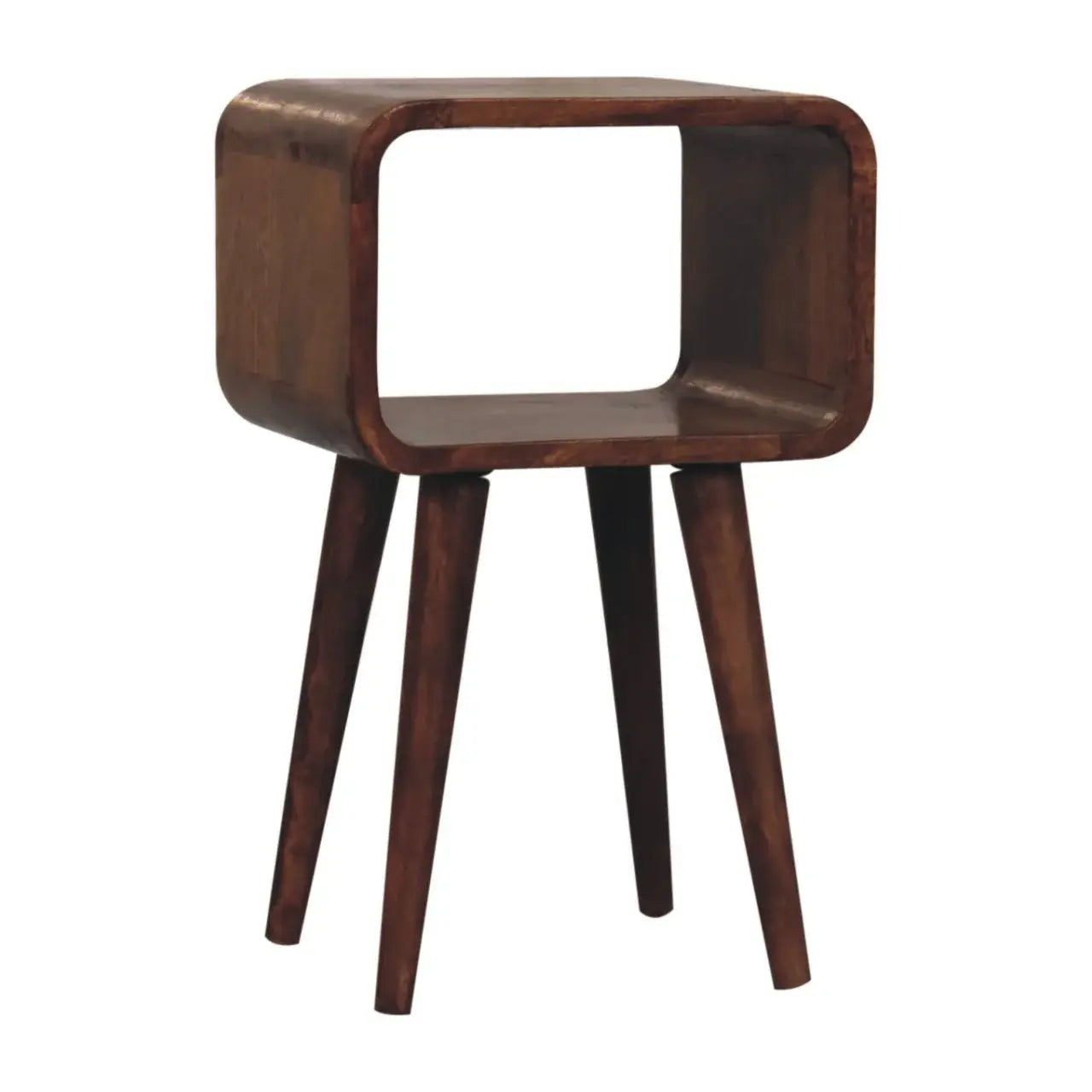 Artisan Furniture Mini Honey Caramel Curved Open Bedside - Artisan Furniture - Flyclothing LLC