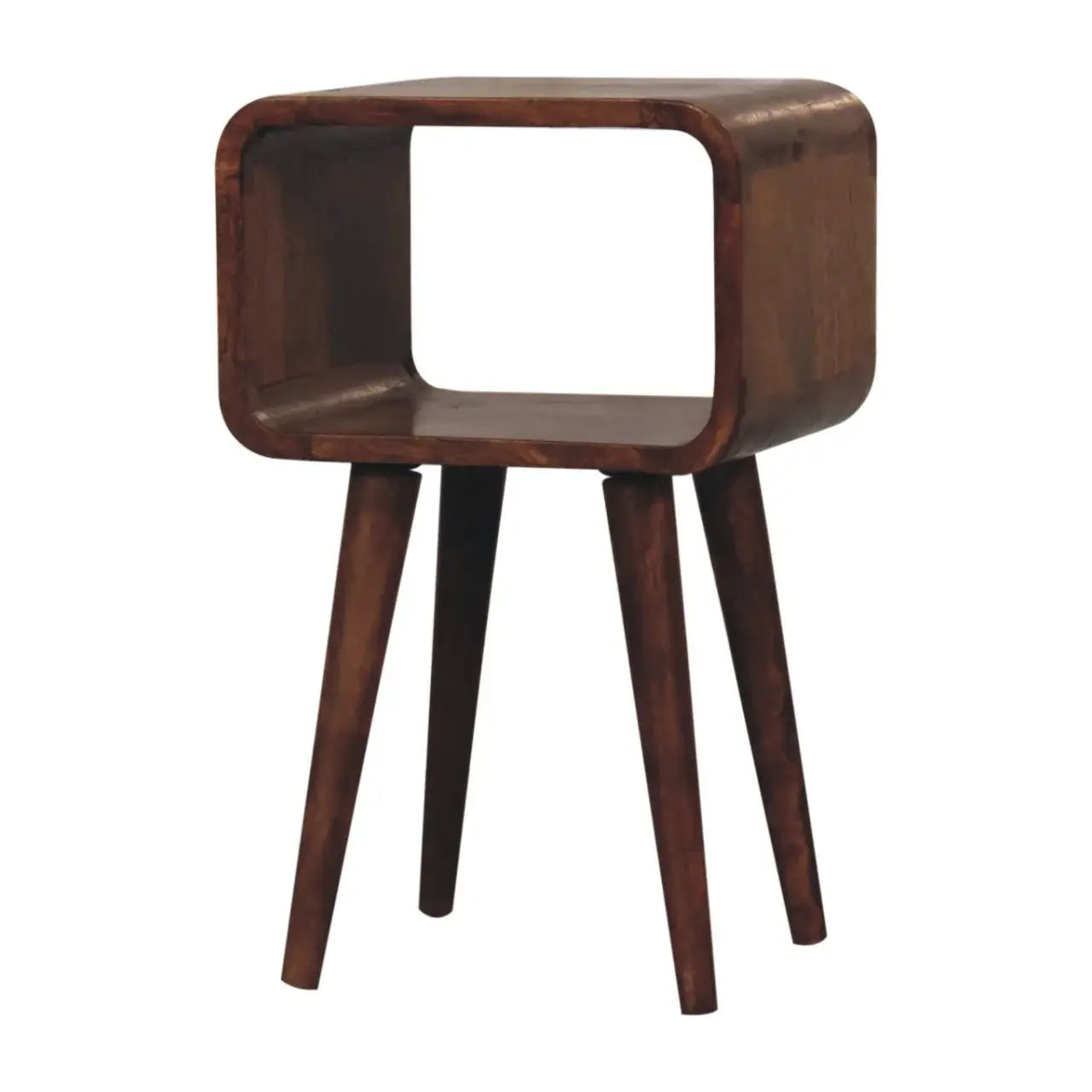 Artisan Furniture Mini Honey Caramel Curved Open Bedside - Artisan Furniture - Flyclothing LLC