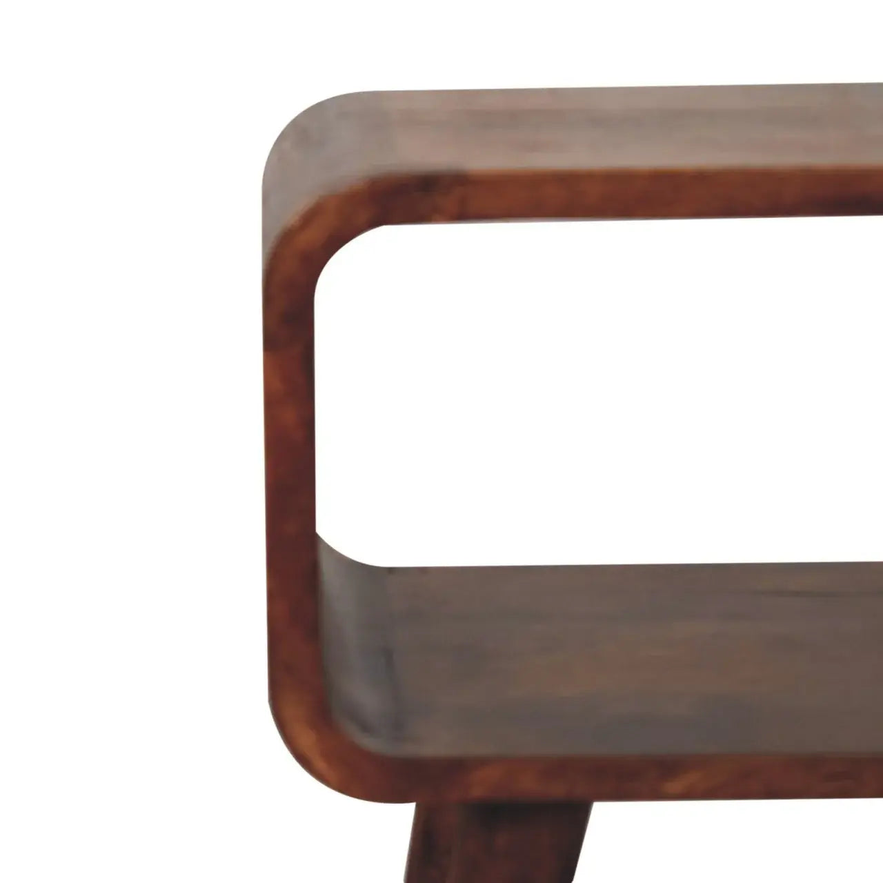 Artisan Furniture Mini Honey Caramel Curved Open Bedside - Artisan Furniture - Flyclothing LLC