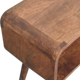 Artisan Furniture Mini Honey Caramel Curved Open Bedside - Artisan Furniture - Flyclothing LLC