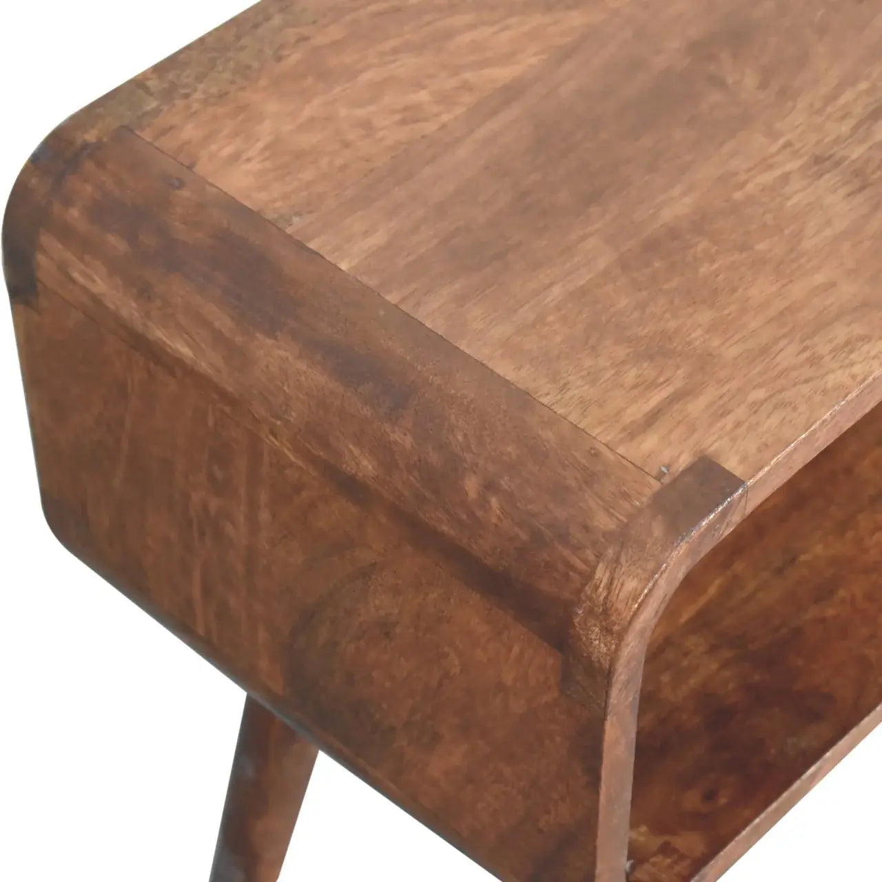 Artisan Furniture Mini Honey Caramel Curved Open Bedside - Artisan Furniture - Flyclothing LLC