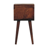 Artisan Furniture Mini Honey Caramel Curved Open Bedside - Artisan Furniture - Flyclothing LLC