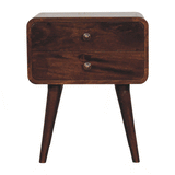 Artisan Furniture Curved California Walnut Bedside - Artisan Furniture - Flyclothing LLC
