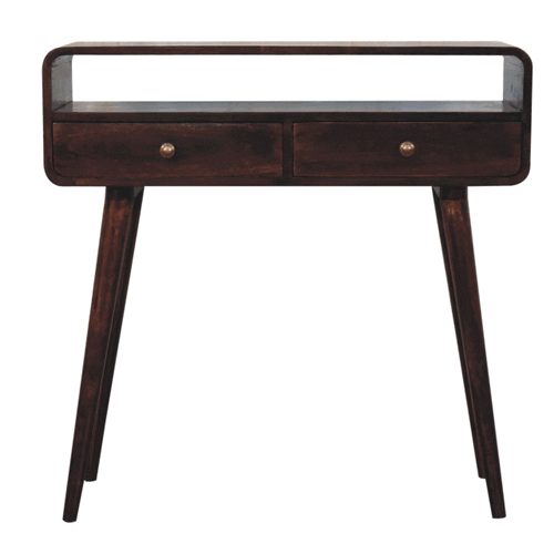 Artisan Furniture Curved California Walnut Console Table - Artisan Furniture - Flyclothing LLC