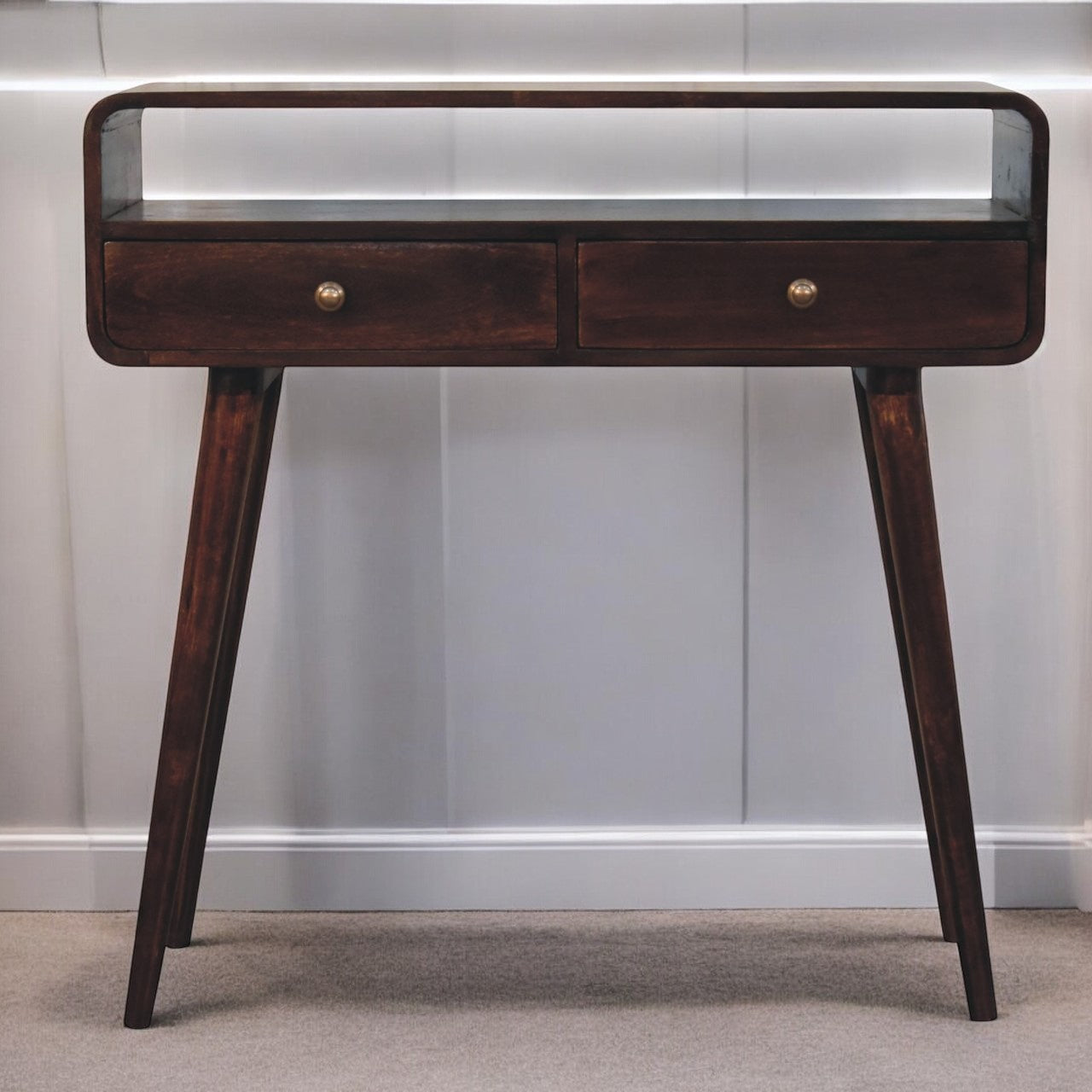 Artisan Furniture Curved California Walnut Console Table - Artisan Furniture - Flyclothing LLC