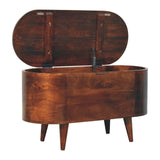 Artisan Furniture California Walnut Rounded Lid up Blanket Box - Artisan Furniture - Flyclothing LLC