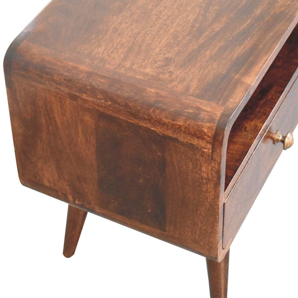 Artisan Furniture Curved California Walnut Media Unit - Artisan Furniture - Flyclothing LLC