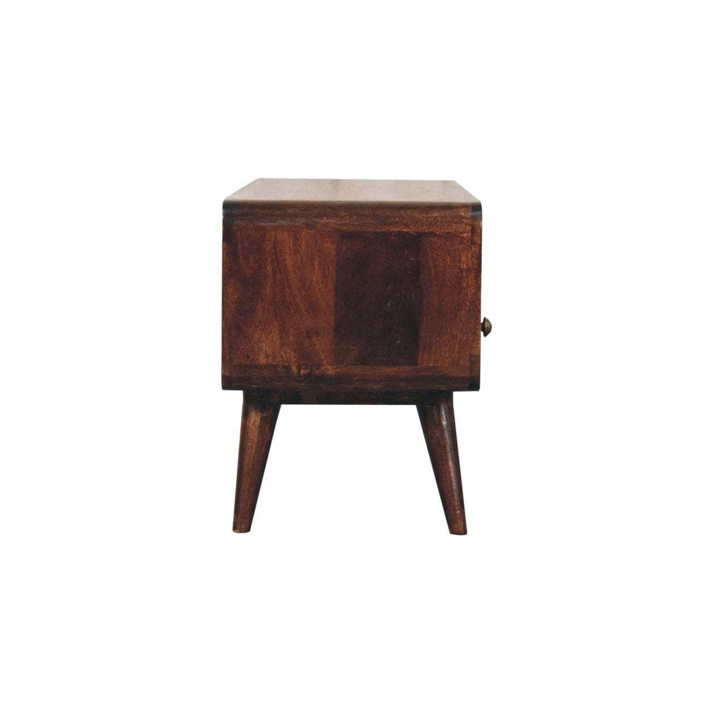 Artisan Furniture Curved California Walnut Media Unit - Artisan Furniture - Flyclothing LLC