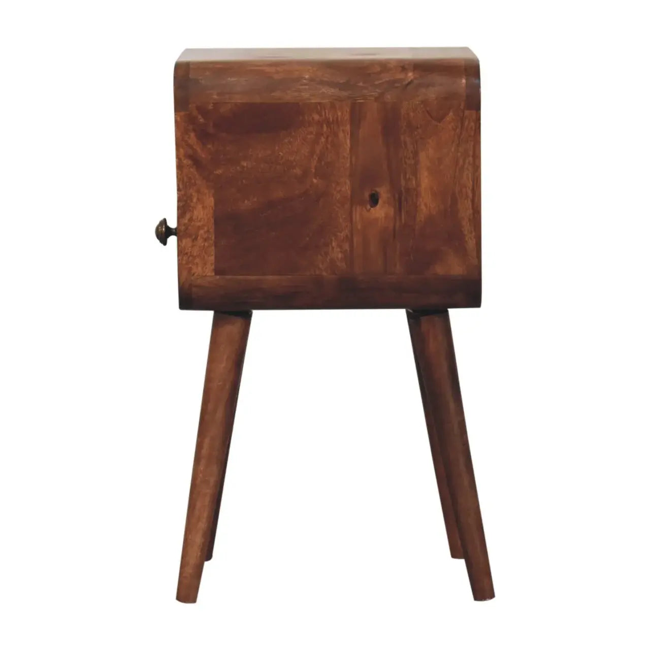 Artisan Furniture Mini Honey Caramel Curved Bedside with Open Slot - Artisan Furniture - Flyclothing LLC