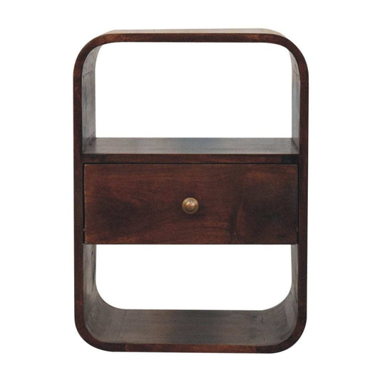 Artisan Furniture California Walnut Curved Edge Bedside - Artisan Furniture - Flyclothing LLC