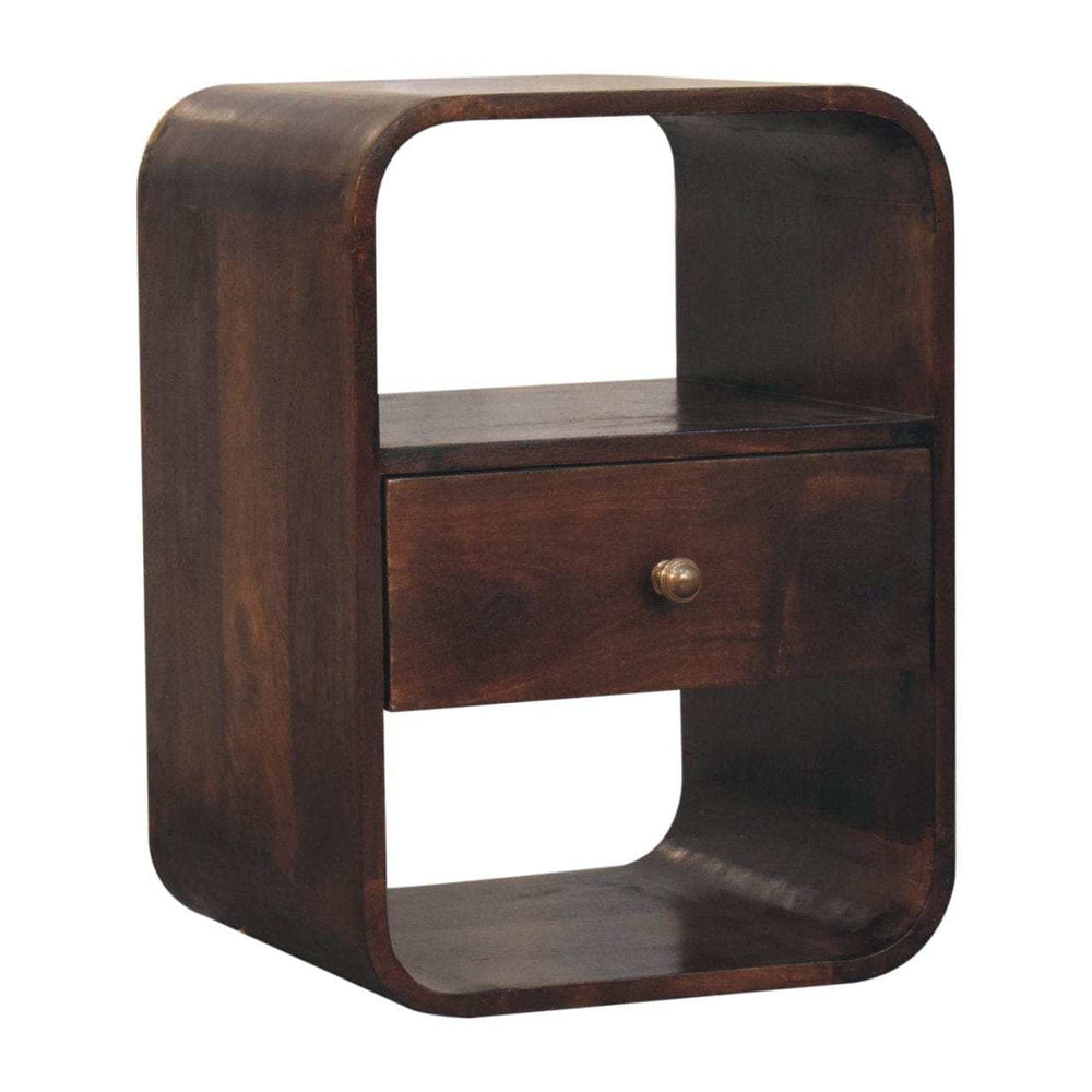 Artisan Furniture California Walnut Curved Edge Bedside - Artisan Furniture - Flyclothing LLC