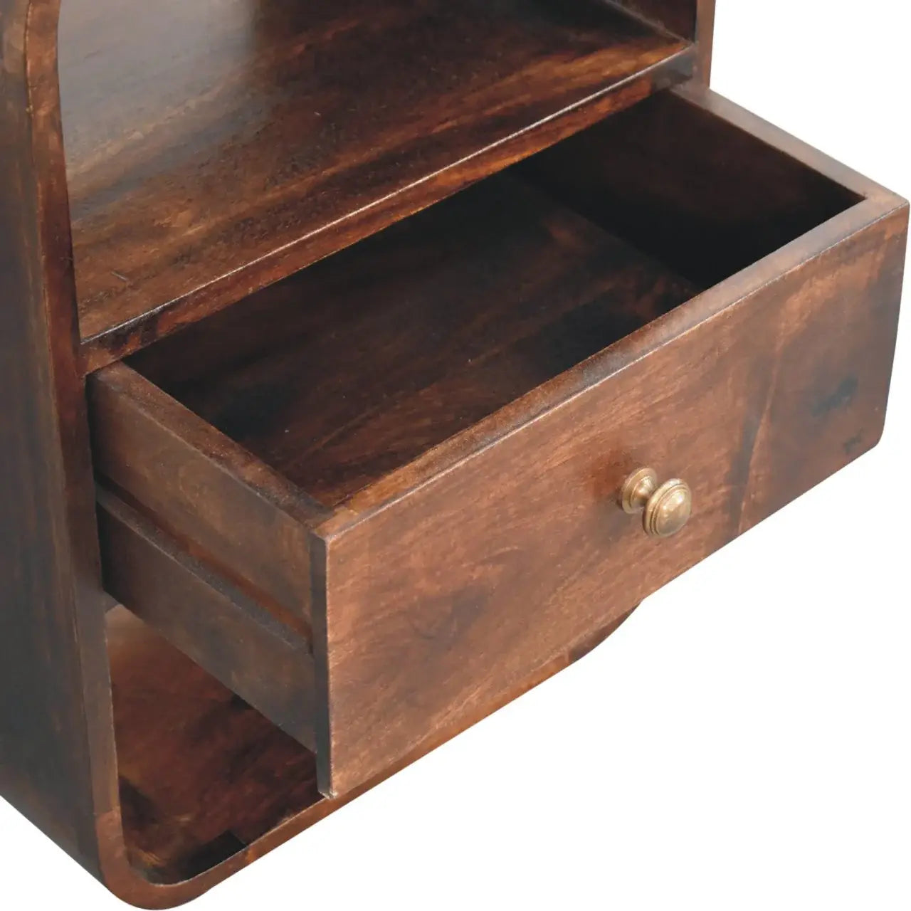 Artisan Furniture California Walnut Curved Edge Bedside - Artisan Furniture - Flyclothing LLC
