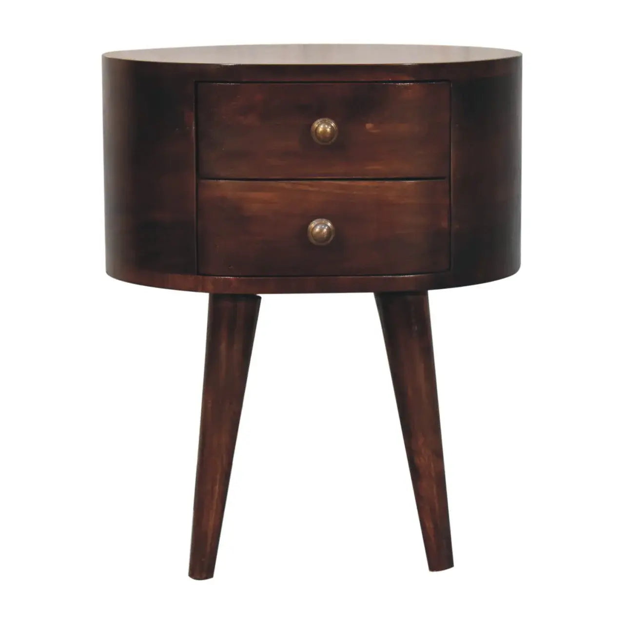 Artisan Furniture California Walnut Rounded Bedside Table - Artisan Furniture - Flyclothing LLC