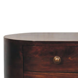Artisan Furniture California Walnut Rounded Bedside Table - Artisan Furniture - Flyclothing LLC