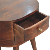 Artisan Furniture California Walnut Rounded Bedside Table - Artisan Furniture - Flyclothing LLC