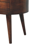 Artisan Furniture California Walnut Rounded Bedside Table - Artisan Furniture - Flyclothing LLC