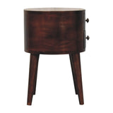 Artisan Furniture California Walnut Rounded Bedside Table - Artisan Furniture - Flyclothing LLC