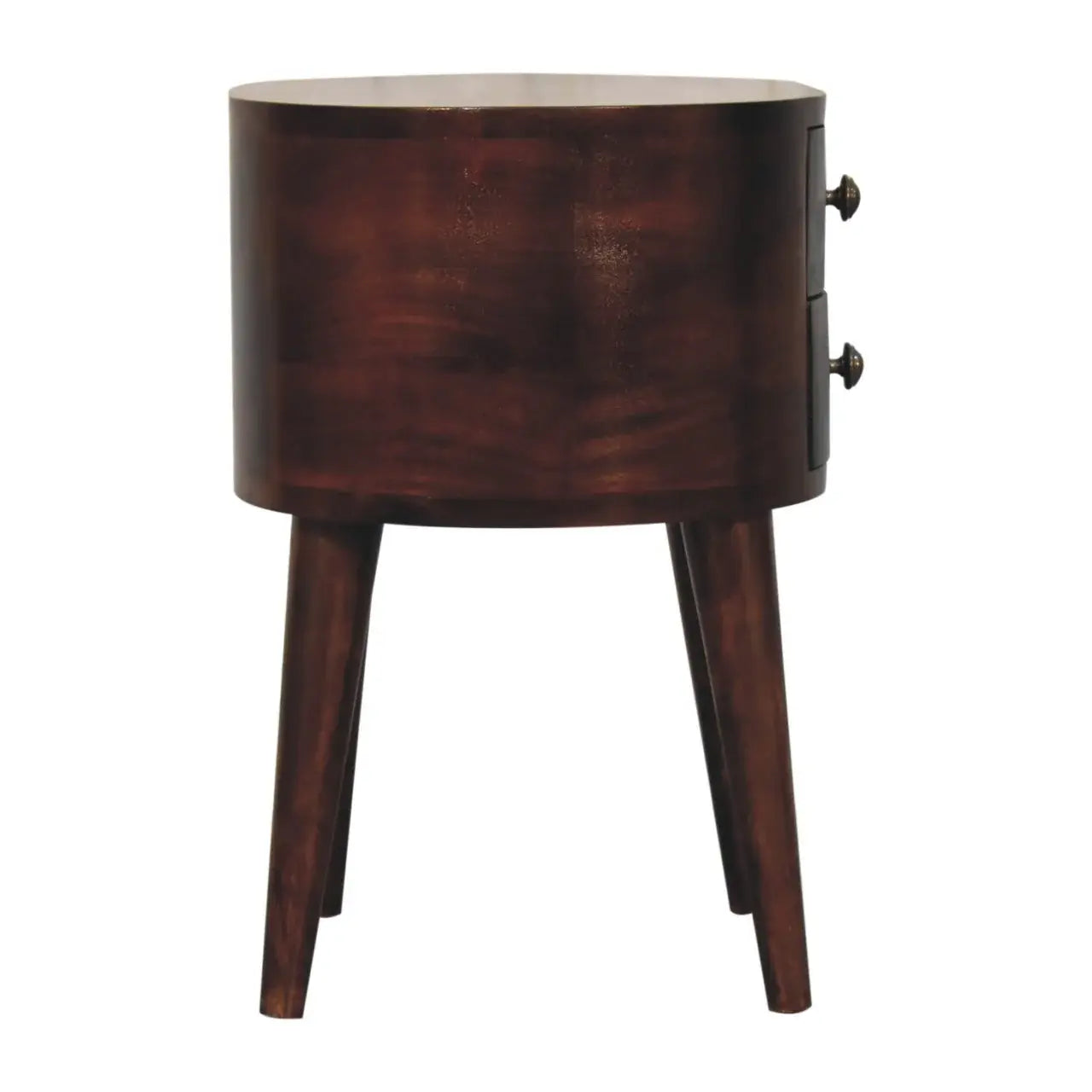 Artisan Furniture California Walnut Rounded Bedside Table - Artisan Furniture - Flyclothing LLC
