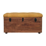 Artisan Furniture Buffalo Hide Honey Caramel Storage Trunk - Artisan Furniture - Flyclothing LLC