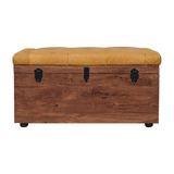 Artisan Furniture Buffalo Hide Honey Caramel Storage Trunk - Artisan Furniture - Flyclothing LLC