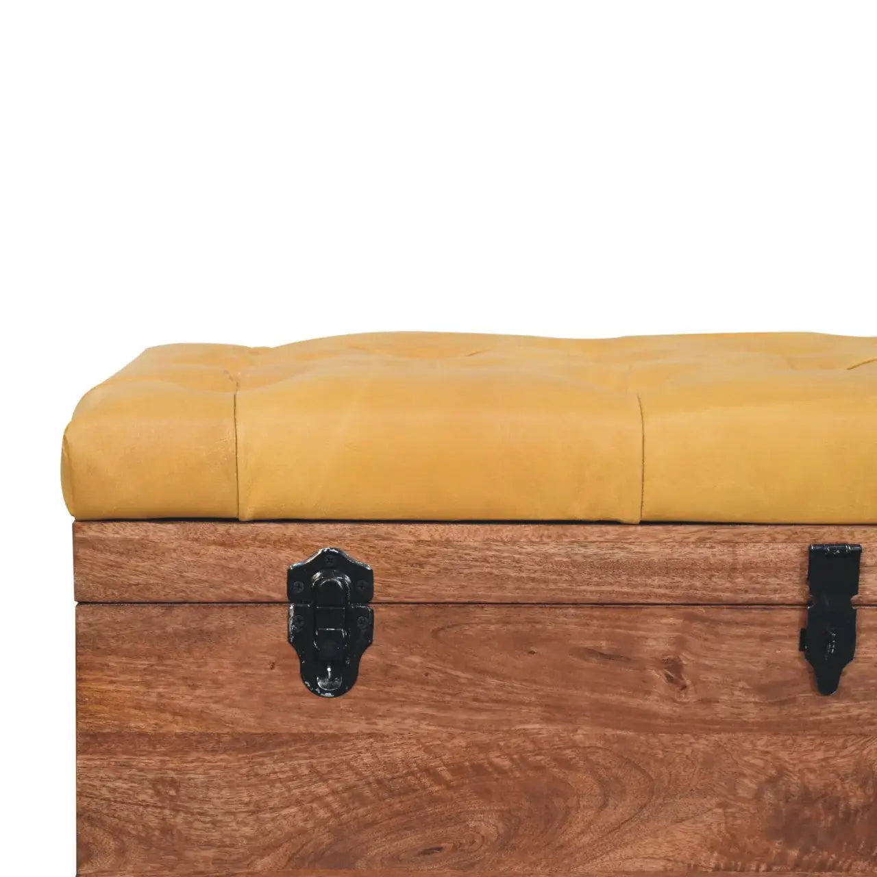 Artisan Furniture Buffalo Hide Honey Caramel Storage Trunk - Artisan Furniture - Flyclothing LLC